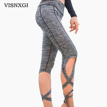 Load image into Gallery viewer, Dance Yoga Ankle Tie High Waist Breathable Leggings