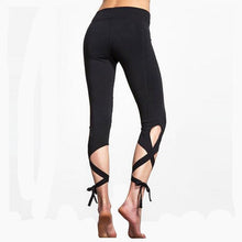Load image into Gallery viewer, Dance Yoga Ankle Tie High Waist Breathable Leggings
