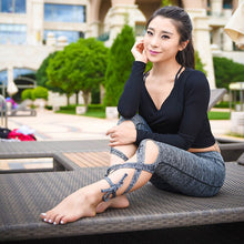 Load image into Gallery viewer, Dance Yoga Ankle Tie High Waist Breathable Leggings