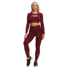 Load image into Gallery viewer, 2 Piece Seamless Sports Workout Yoga Set Women's