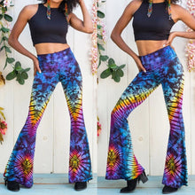 Load image into Gallery viewer, Cool Casual Tie-Dyed Prints Flare Leg Full Length Workout Leggings