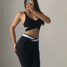 Load image into Gallery viewer, Lovely Split Back Cut Out Sports Bra