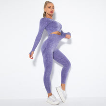 Load image into Gallery viewer, Long Sleeve Jogging Tops And Leggings Gym Yoga Set