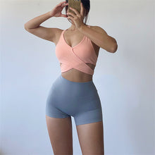 Load image into Gallery viewer, Lovely Split Back Cut Out Sports Bra