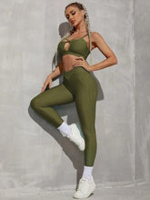 Load image into Gallery viewer, Seamless Women Sportswear Gym Set High Waist Leggings and Crop Top