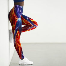 Load image into Gallery viewer, Womens Awesome Flame Design Yoga Pants