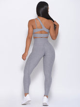 Load image into Gallery viewer, 2 Piece Set Outfit For Woman Sexy Bra V Waist Leggings Crop Top with Zipper