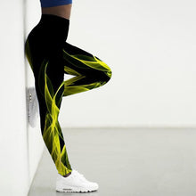 Load image into Gallery viewer, Womens Awesome Flame Design Yoga Pants