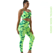 Load image into Gallery viewer, Seamless Tie-dye Yoga Sets For Sports Fitness High Waist