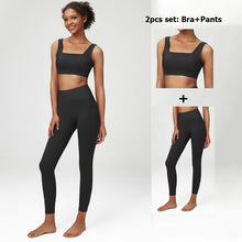 Load image into Gallery viewer, Classic Solid Color 2 And 3 Pc Fitness Yoga Set For Women Sexy Bra, Zipper Jacket, High Waist Leggings