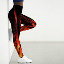 Load image into Gallery viewer, Womens Awesome Flame Design Yoga Pants