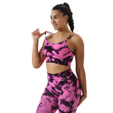 Load image into Gallery viewer, Seamless Tie-dye Yoga Sets For Sports Fitness High Waist