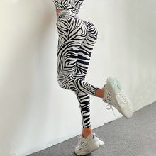 Load image into Gallery viewer, Zebra Pattern Hip Lifting Pants for Women High Waist, Sports, Fast drying Yoga Pants Or Bra