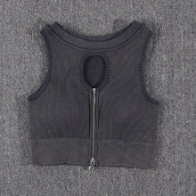 Load image into Gallery viewer, Women Sportwear Zip Vest High Waist Fitness Pants Gym Seamless Woman 2 Pieces Set