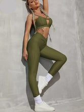 Load image into Gallery viewer, Seamless Women Sportswear Gym Set High Waist Leggings and Crop Top