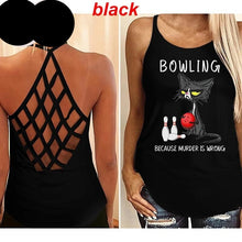 Load image into Gallery viewer, Women Workout Criss-Cross Cat Tank Top