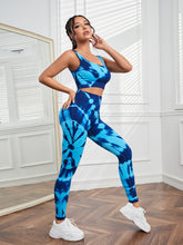 Load image into Gallery viewer, Seamless Gym Set Push Up Fitness Leggings Workout Crop Top Womens Outfit