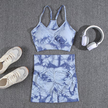 Load image into Gallery viewer, Tie Dye Seamless Summer Bra And Shorts Yoga Set Starting at $16.54