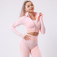 Load image into Gallery viewer, 3pcs Womens Seamless Yoga Set