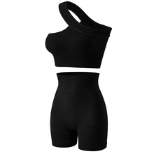 Load image into Gallery viewer, 2PCS Women Seamless Shirts Sport Shorts Bra Gym Suits Fitness Shorts Crop Top High Waist Running Sports Sets