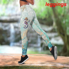 Load image into Gallery viewer, Seahorse Lover Hollow Tank Top and Legging Set