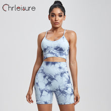 Load image into Gallery viewer, Tie Dye Seamless Summer Bra And Shorts Yoga Set Starting at $16.54