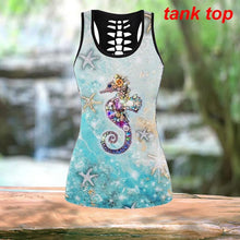 Load image into Gallery viewer, Seahorse Lover Hollow Tank Top and Legging Set