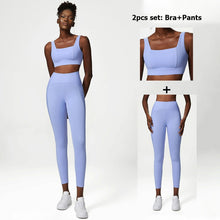Load image into Gallery viewer, Classic Solid Color 2 And 3 Pc Fitness Yoga Set For Women Sexy Bra, Zipper Jacket, High Waist Leggings