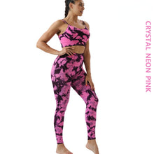 Load image into Gallery viewer, Seamless Tie-dye Yoga Sets For Sports Fitness High Waist
