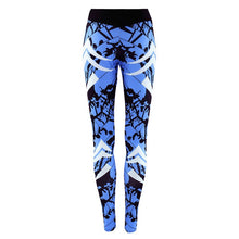 Load image into Gallery viewer, Dark Blue Printed Gym Leggings