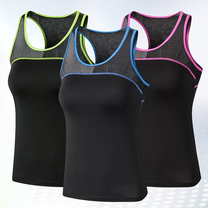 Womens Breathable Yoga Top For Workout With Mesh Shoulders