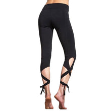 Load image into Gallery viewer, Dance Yoga Ankle Tie High Waist Breathable Leggings