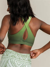 Load image into Gallery viewer, High-Strength Padded And Lined Sexy Cross Back Yoga Sports Bra