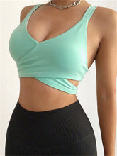 Load image into Gallery viewer, Lovely Split Back Cut Out Sports Bra