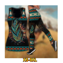 Load image into Gallery viewer, Beautiful Fashion Statement Pattern Running Yoga Set