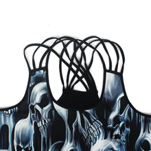 Load image into Gallery viewer, Skull Yoga Cross Strip Tank Top