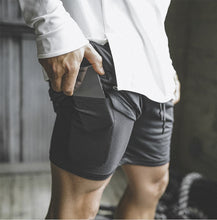 Load image into Gallery viewer, Mens 2 in 1 Fitness Running Shorts