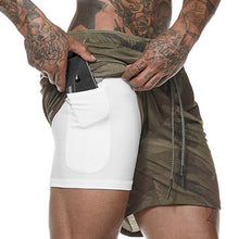 Load image into Gallery viewer, Mens 2 in 1 Fitness Running Shorts