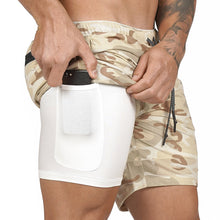 Load image into Gallery viewer, Mens 2 in 1 Fitness Running Shorts