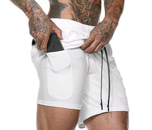 Load image into Gallery viewer, Mens 2 in 1 Fitness Running Shorts
