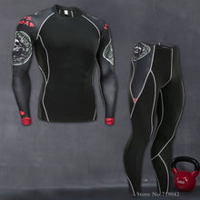 Load image into Gallery viewer, Men's Powerful Crossfit and Bodybuilding Top And Bottom Sets