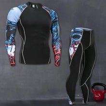 Load image into Gallery viewer, Men's Powerful Crossfit and Bodybuilding Top And Bottom Sets