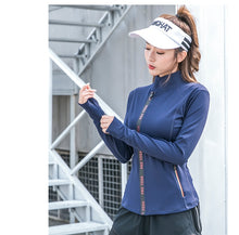 Load image into Gallery viewer, Angled Zipper Yoga And Active Wear Jacket