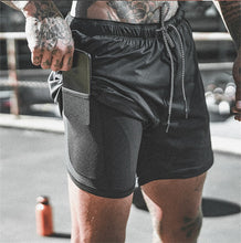 Load image into Gallery viewer, Mens 2 in 1 Fitness Running Shorts