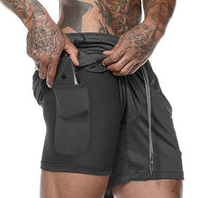 Load image into Gallery viewer, Mens 2 in 1 Fitness Running Shorts