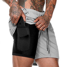 Load image into Gallery viewer, Mens 2 in 1 Fitness Running Shorts