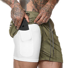 Load image into Gallery viewer, Mens 2 in 1 Fitness Running Shorts