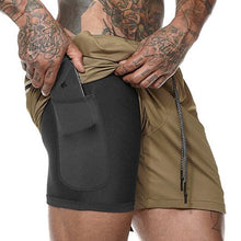 Load image into Gallery viewer, Mens 2 in 1 Fitness Running Shorts