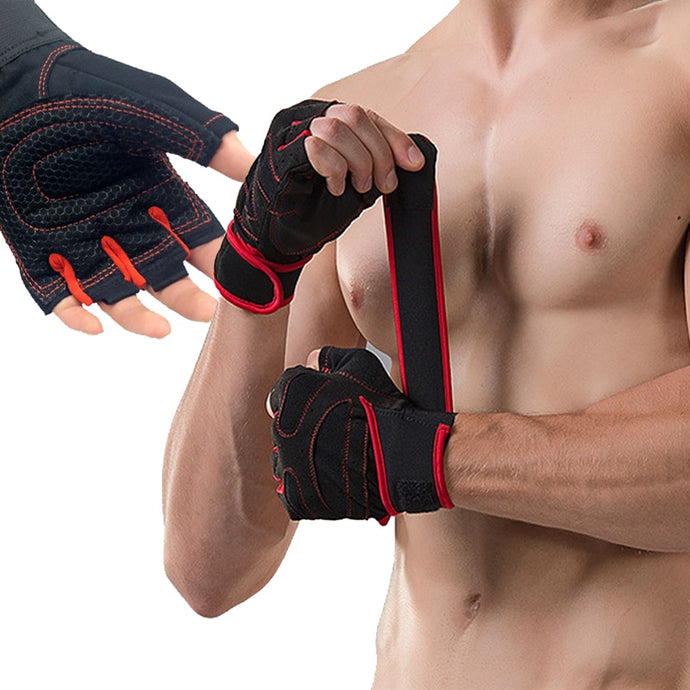 Anti-Slip Gym Gloves For Cross-fit, Weight Lifting And Body Building