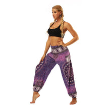 Load image into Gallery viewer, Purple Harem Yoga And Meditation Pants